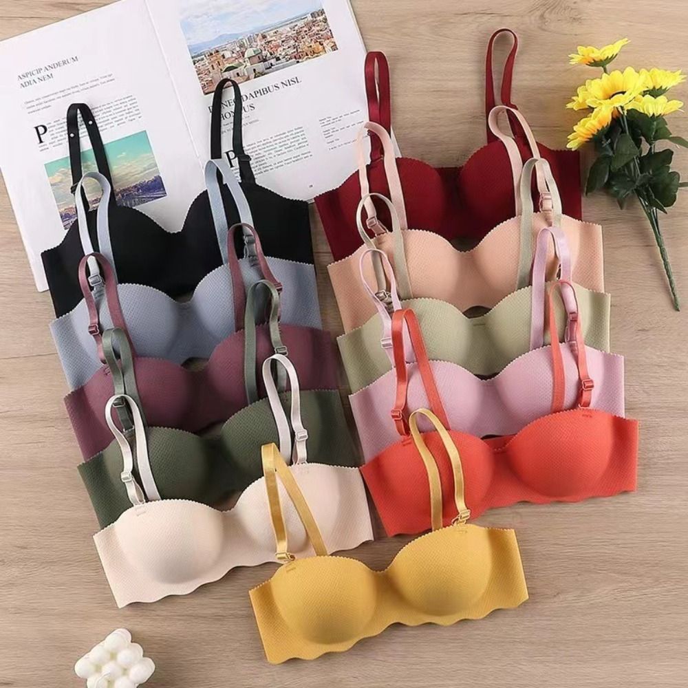 Wirefree Bra Comfort - トレンディなコンフォートシームレスブラジャー調節可能なキャンディーカラープッシュアップブラジャーたるみ防止リフティングバックスムージングブラジャー女性用