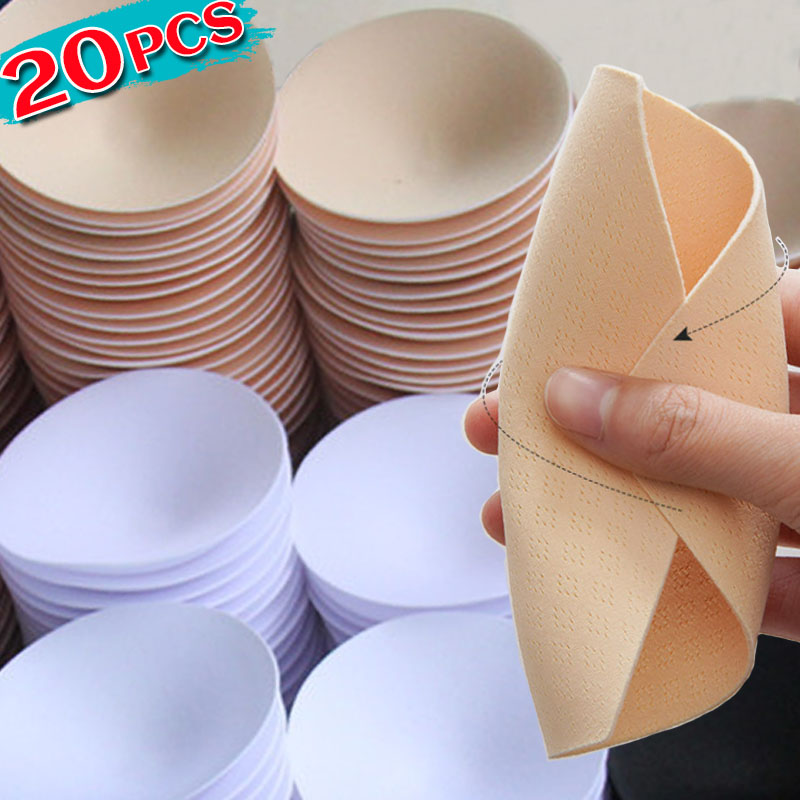 Push Up Bra Silicone - 2/20 個リムーバブルスポンジプッシュアップブラジャーパッド女性のためのソフト目に見えないインサートスポーツ胸エンハンサー胸カップパッドアクセサリー