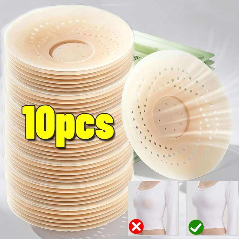 Strapless Bra Adhesive - 2-10 個目に見えない自己粘着胸パッド再利用可能な通気性のある胸ステッカーストラップレスリフトアップブラパッドシリコーン乳首カバー