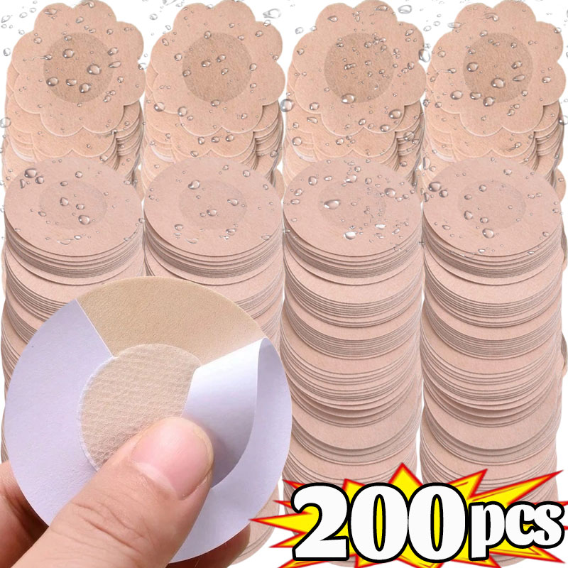 Strapless Bra Adhesive - 10/200 個女性乳首カバーステッカー胸リフトテープニプレス目に見えない自己粘着使い捨てブラパッド胸パッチパッチ