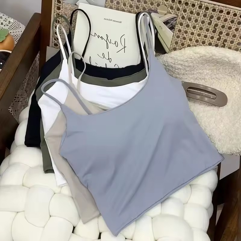 女性シームレスアイスシルクパッド入りキャミソールブラトップク - T Shirt Bra Seamless のレビューと価格