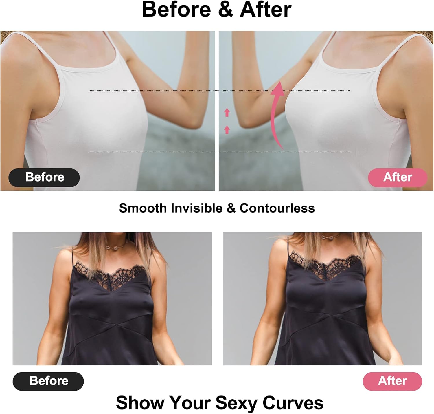 粘着ブラ プッシュアップ 粘着式ブラジャー シリコン製ストラ - Strapless Bra Adhesive のレビューと価格