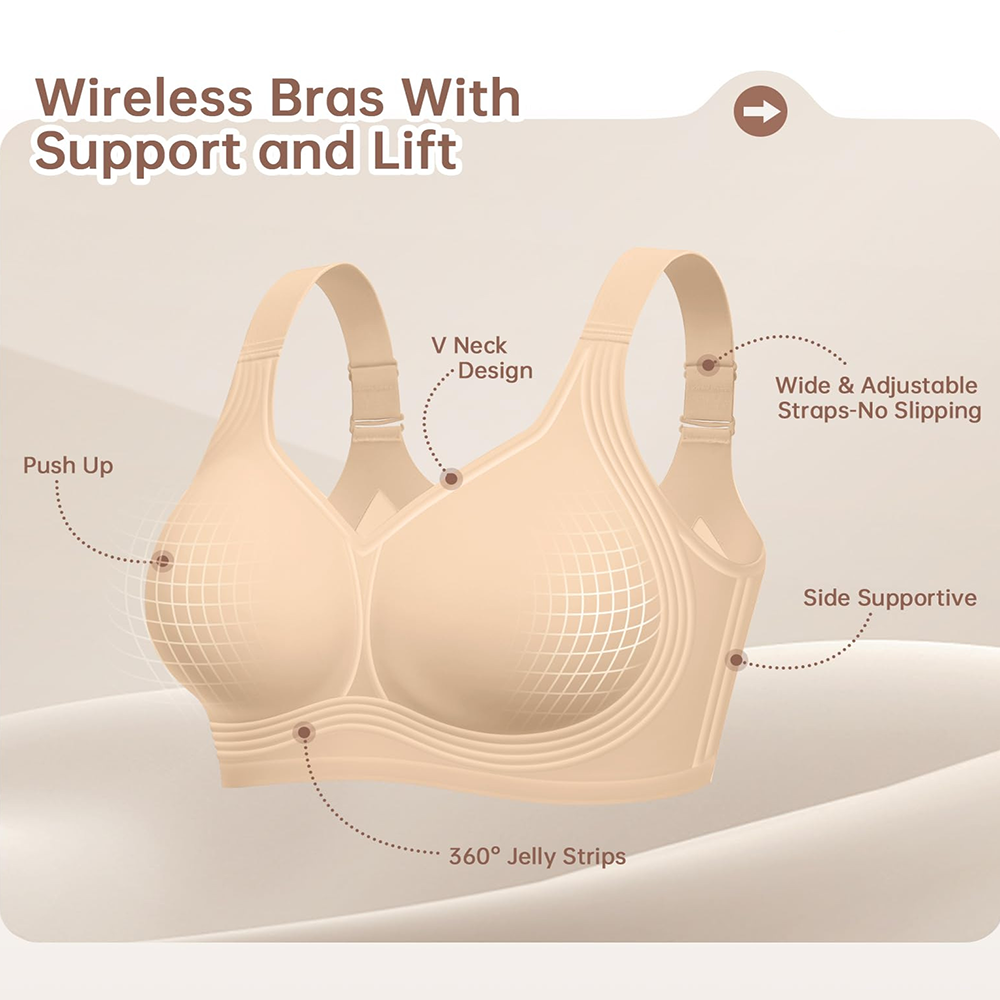 プラスサイズ プッシュアップ ジェリーブラ シームレス ノン - T Shirt Bra Seamless のレビューと価格