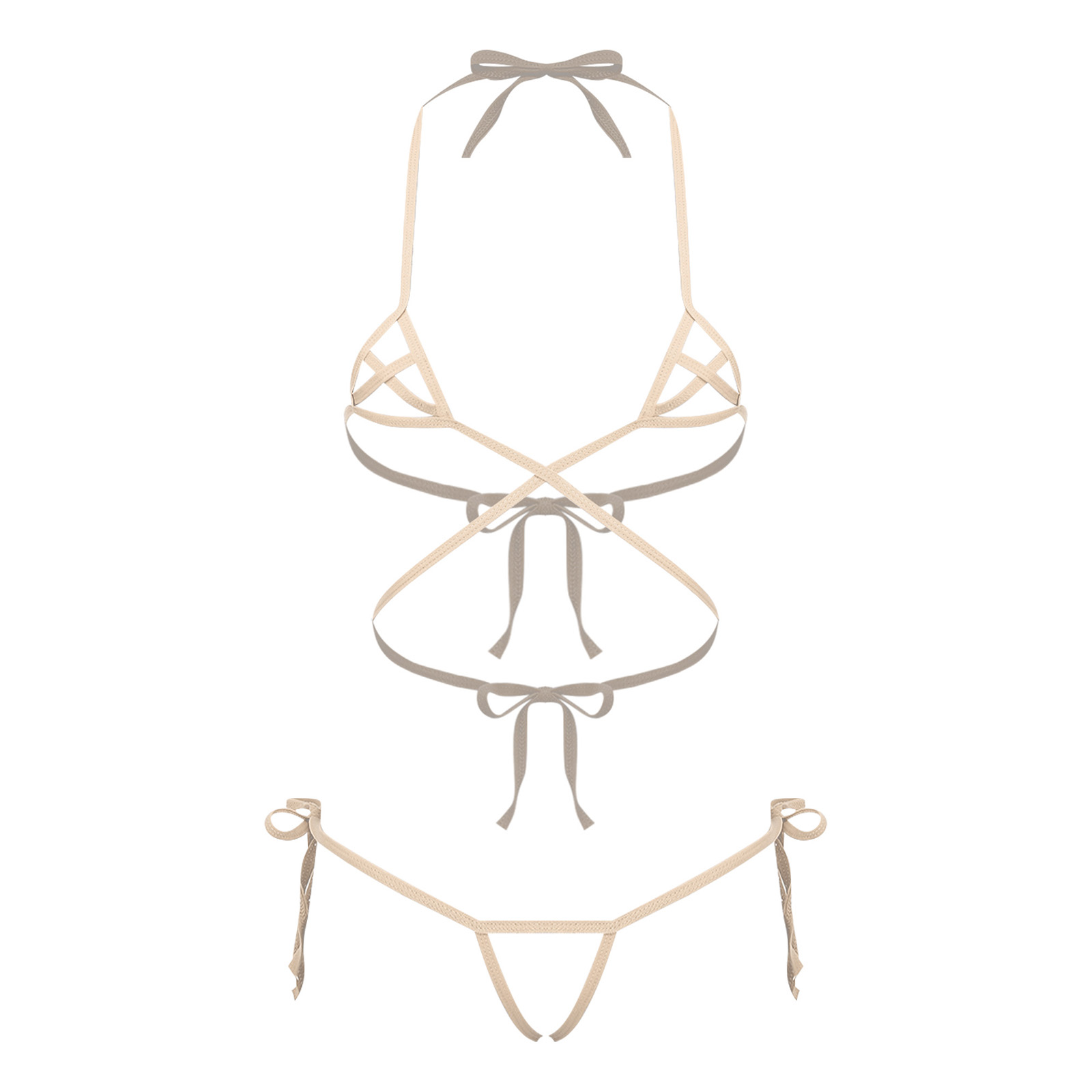 レディースランジェリー シースルービキニ水着セット レースア - Sheer Bra Lace のレビューと価格