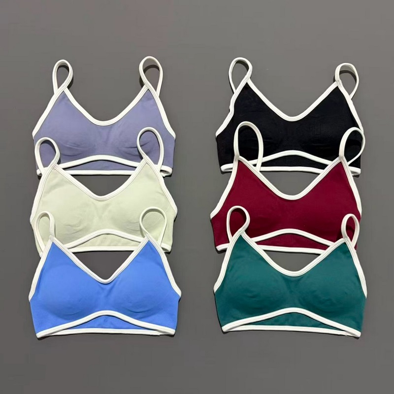 女性スポーツブラ調節可能な高サポートジム服ピラティスヨガトッ - Plunge Bra Push Up のレビューと価格