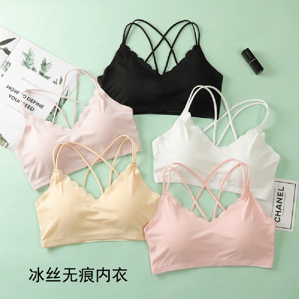 女性のためのセクシーな3Dスポーツブラ,シームレス,ストラッ - Sheer Bra Lace のレビューと価格