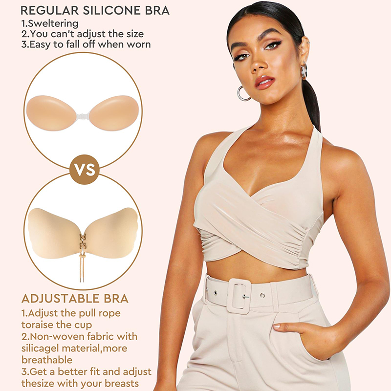 1/2ペア レディース サマー バックレス ストラップレス  - Backless Bra Sticky のレビューと価格