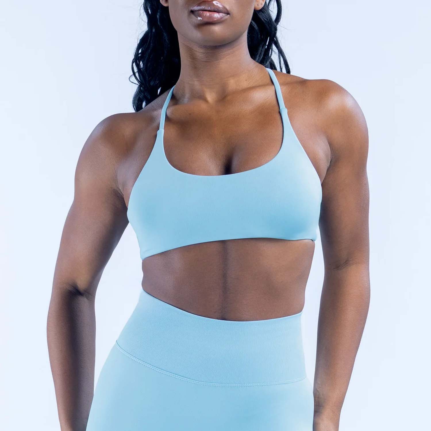 ロゴ入りシームレススポーツブラ、クロスギャザリング、細いショ - Sports Bra Racerback のレビューと価格