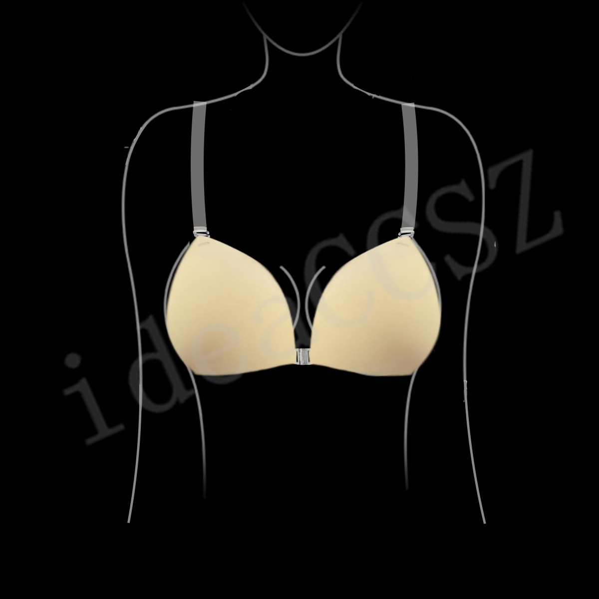 女性用粘着ブラ、背中開きウェディングドレス用シリコン製プラン - Plunge Bra Push Up のレビューと価格