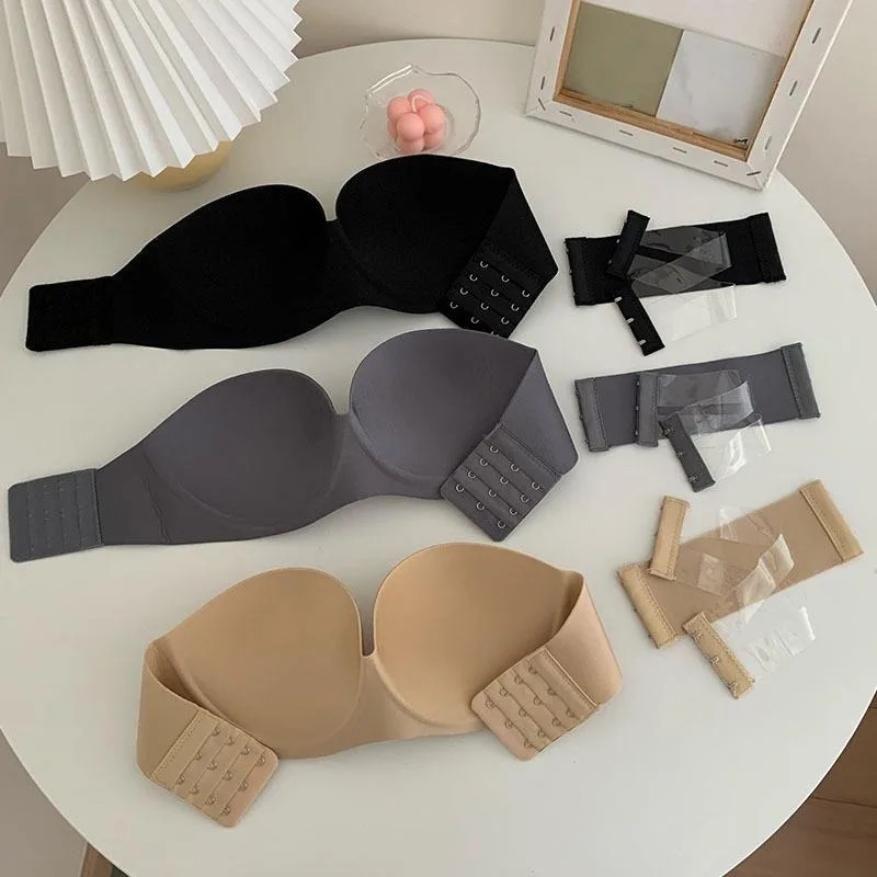 女性のセクシーなストラップレスプッシュアップパッド入りブラジ - Full Coverage Bra のレビューと価格