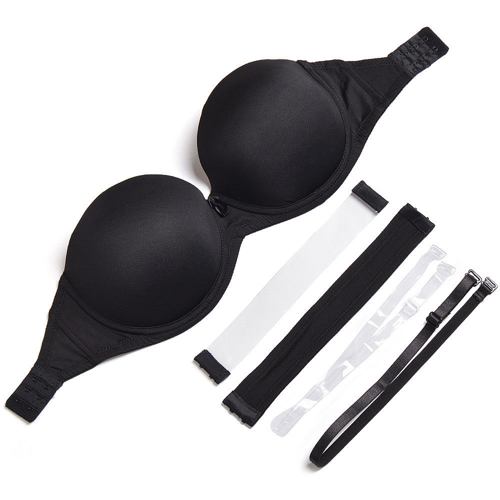 ヌードブラックホワイト目に見えないクリアバックストラップレス - Convertible Bra Multiway のレビューと価格