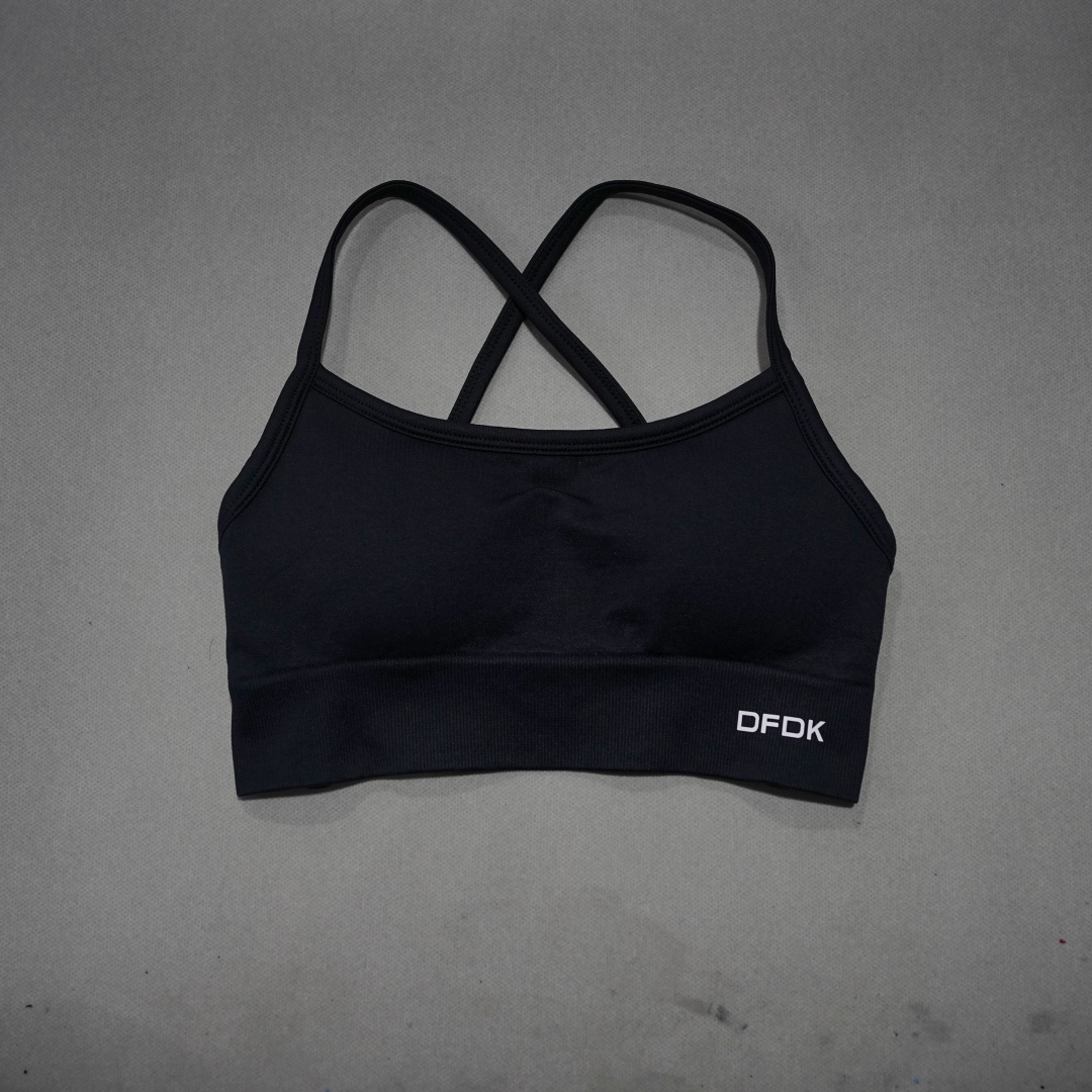 DFDK リブ編みシームレスクロスバックヨガブラ女性用ワイヤ - Plunge Bra Push Up のレビューと価格
