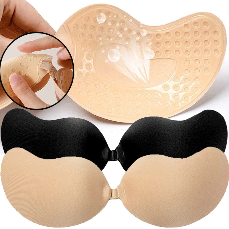 再利用可能な粘着式ニップルカバー A～Dカップ、シリコンパッ - Strapless Bra Adhesive のレビューと価格