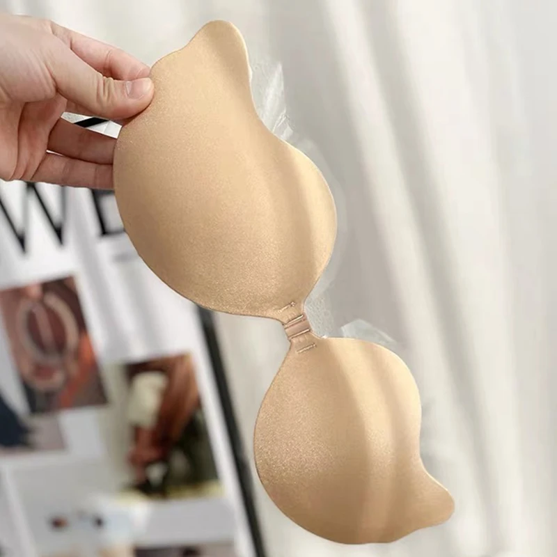 再利用可能な粘着式ニップルカバー A～Dカップ、シリコンパッ - Strapless Bra Adhesive のレビューと価格
